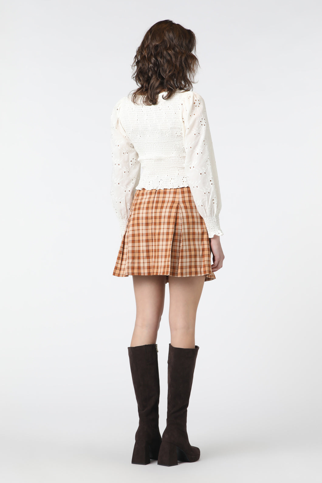 Princess Highway - Stacey Check Skirt - toffee