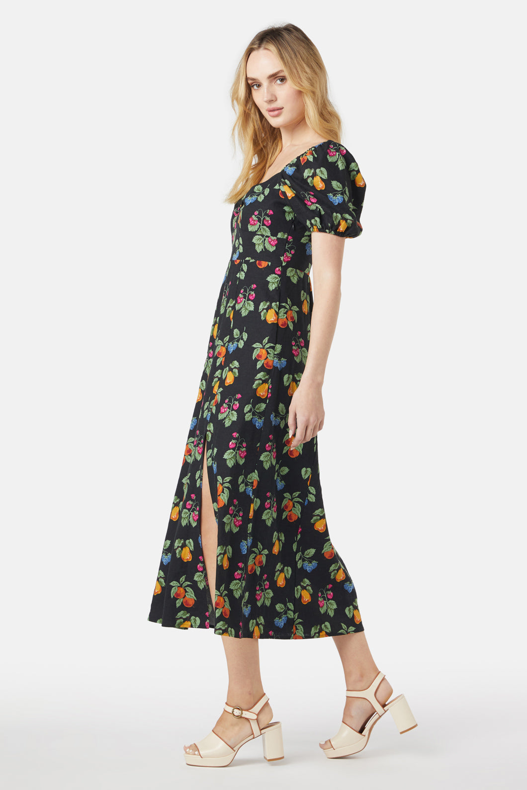 Princess Highway - French Fruit Midi Dress - black