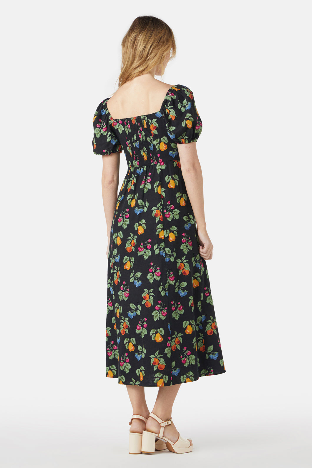 Princess Highway - French Fruit Midi Dress - black