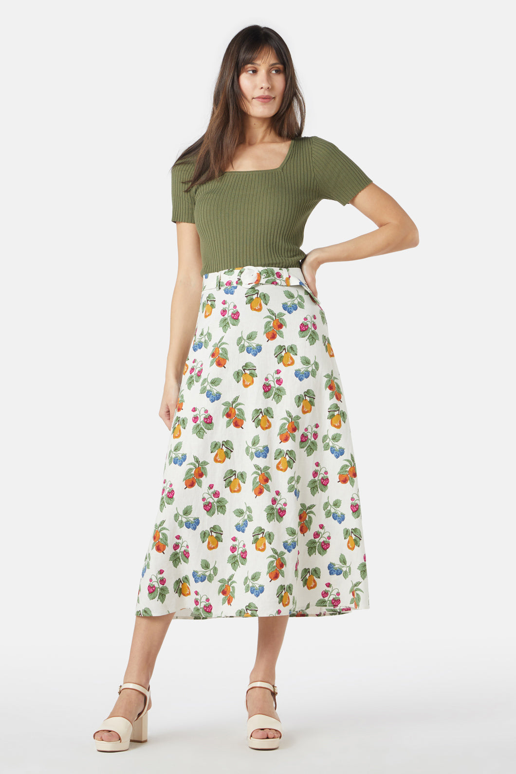 Princess Highway - French Fruit Skirt - cream