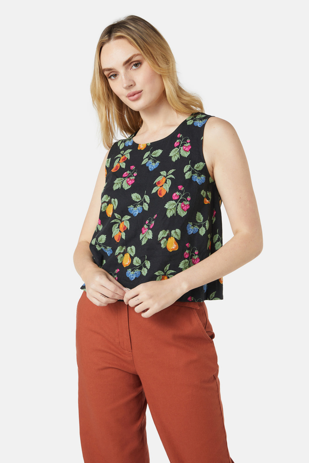 Princess Highway - French Fruit Shell Top - black