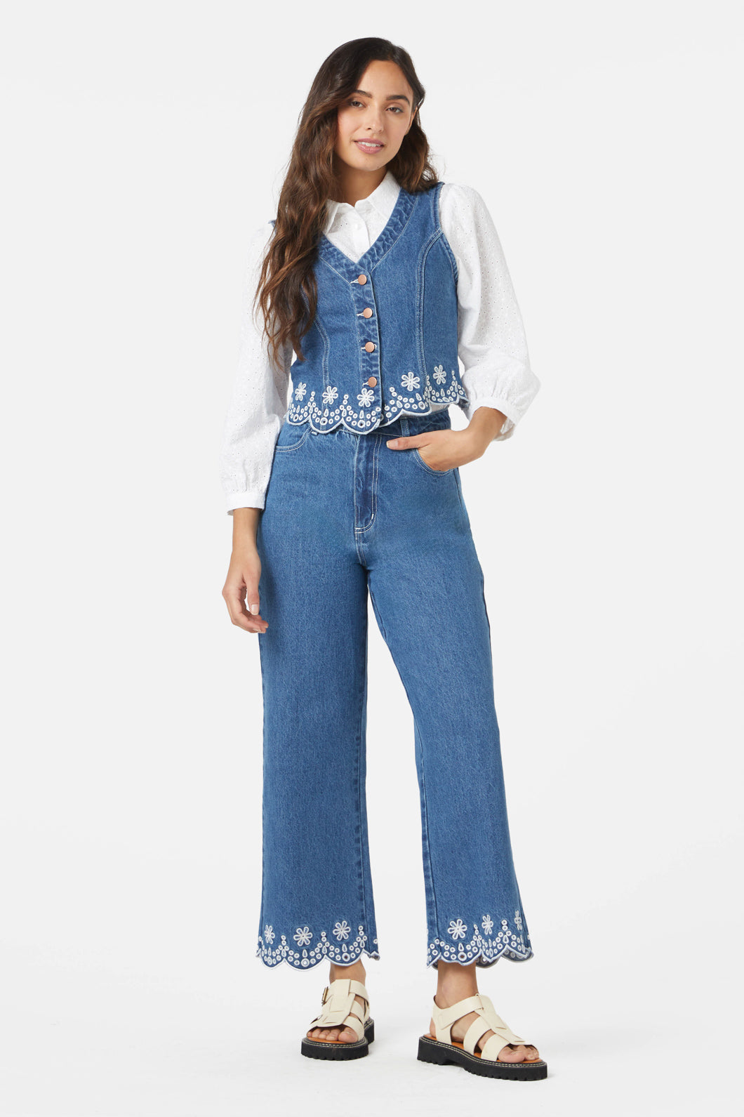 Princess Highway - Suzie Scallop Jean - mid-denim