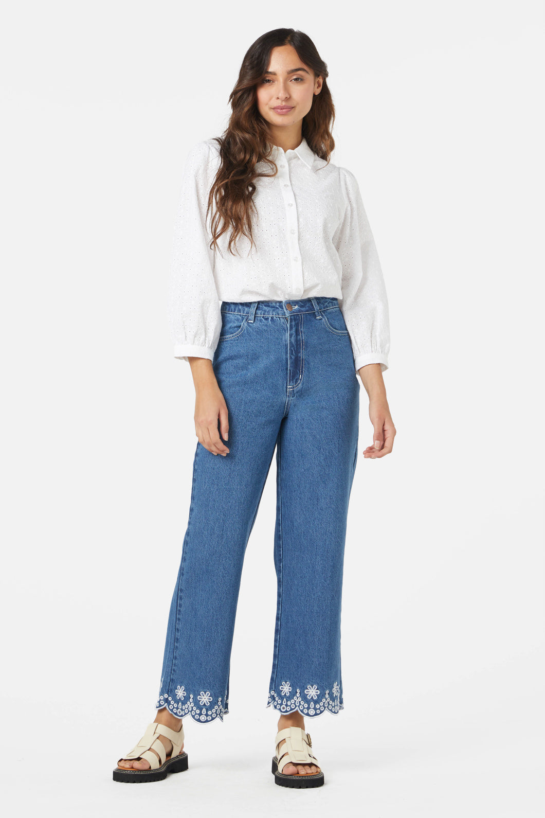 Princess Highway - Suzie Scallop Jean - mid-denim