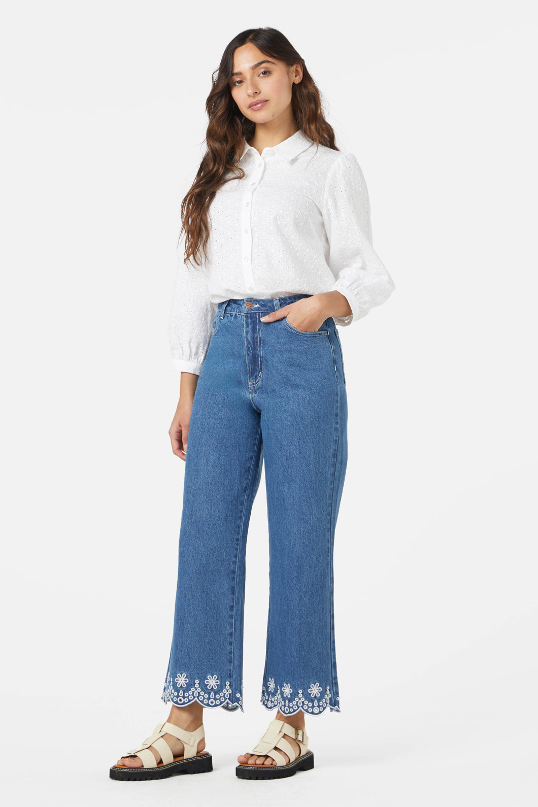 Princess Highway - Suzie Scallop Jean - mid-denim