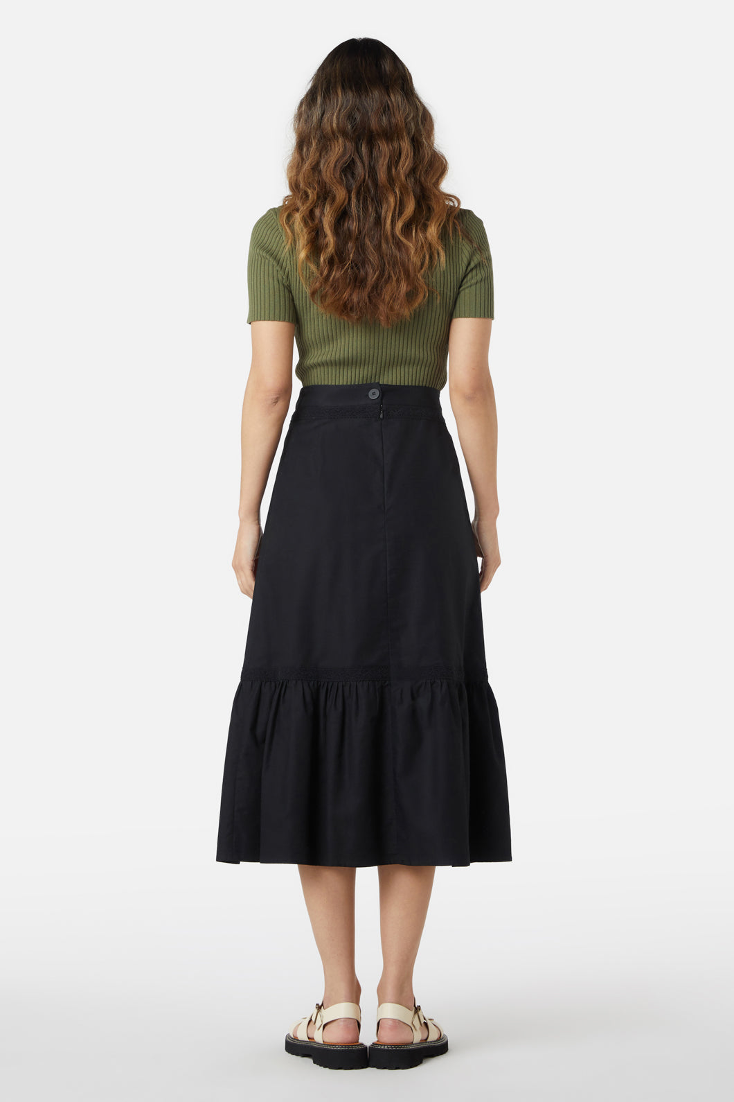 Princess Highway - Rose Lace Skirt - black