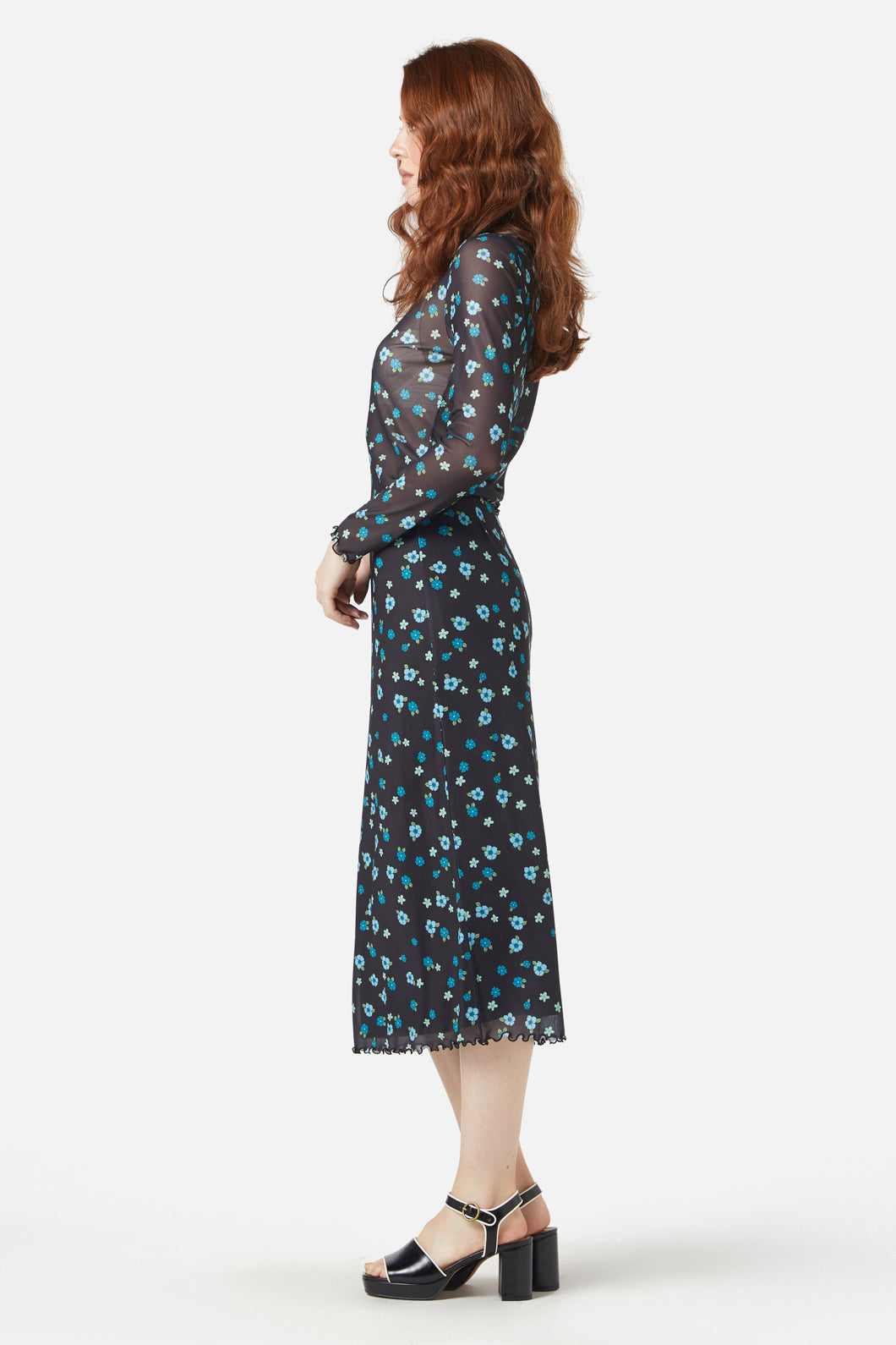 Princess Highway - Petal Mesh Skirt - black