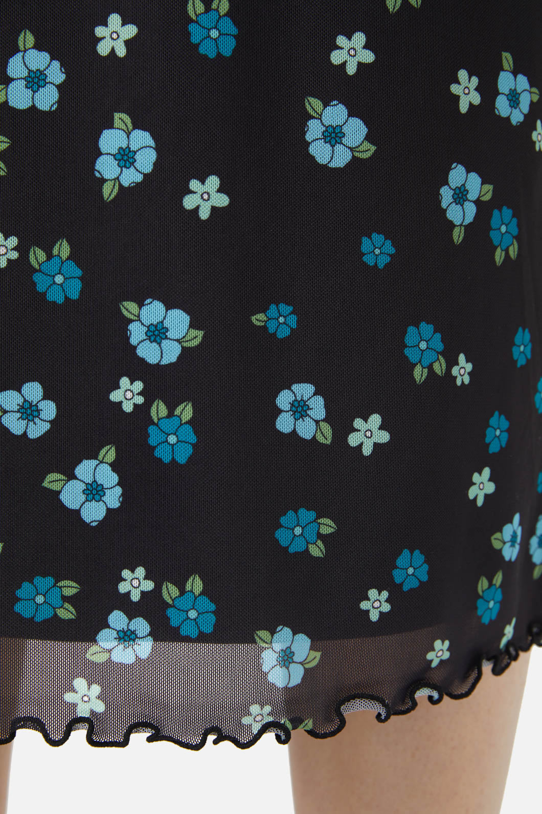 Princess Highway - Petal Mesh Skirt - black