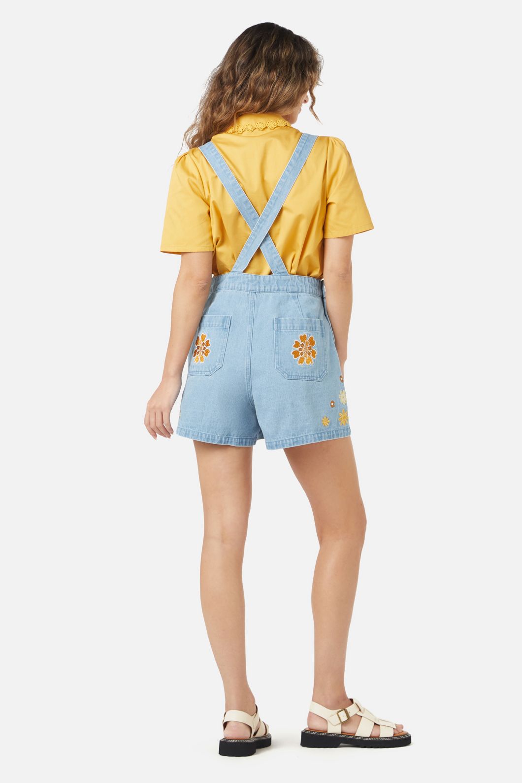 Princess Highway - Willow Short Overall - mid-denim