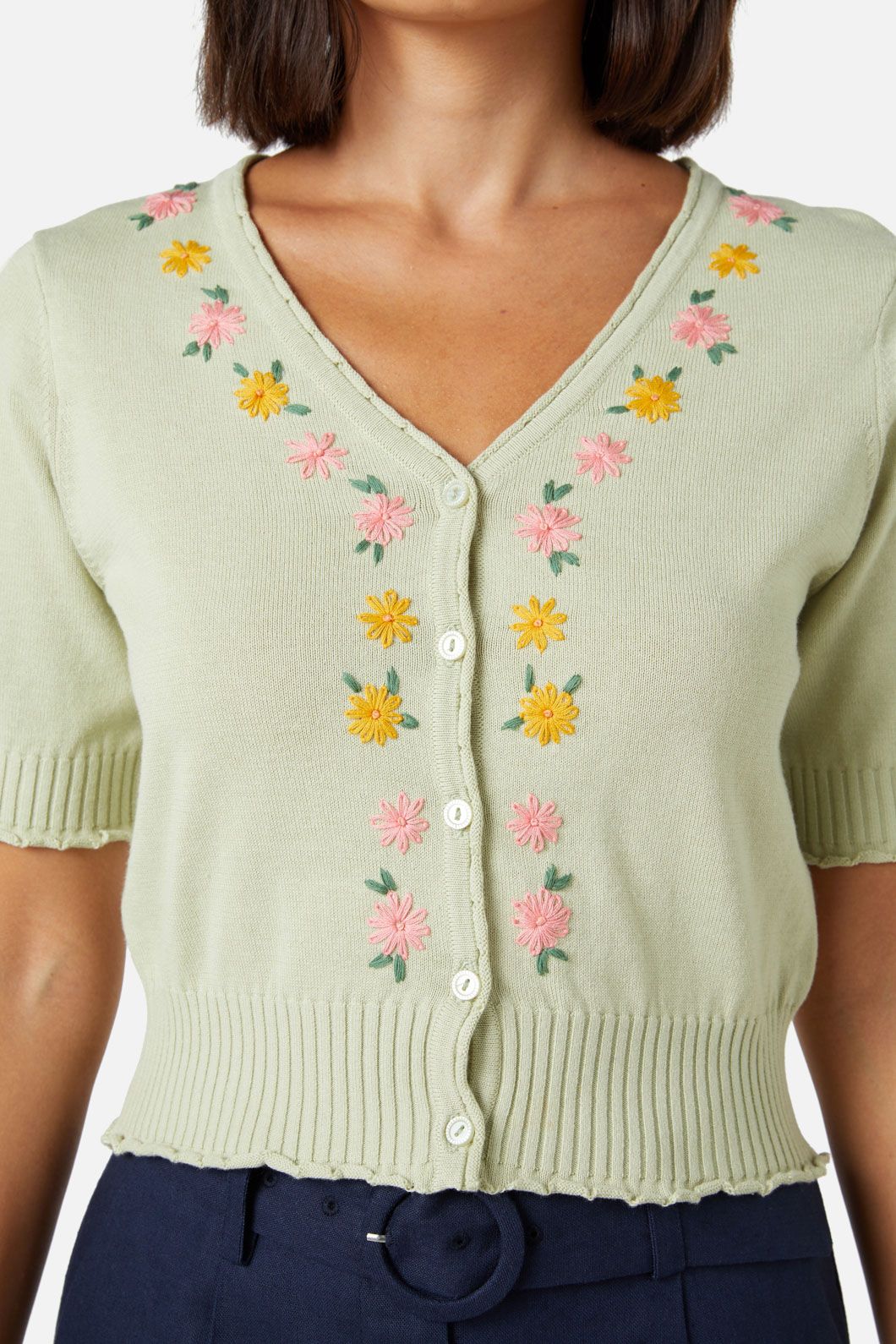 Princess Highway - Thea Emb Cardi - mint