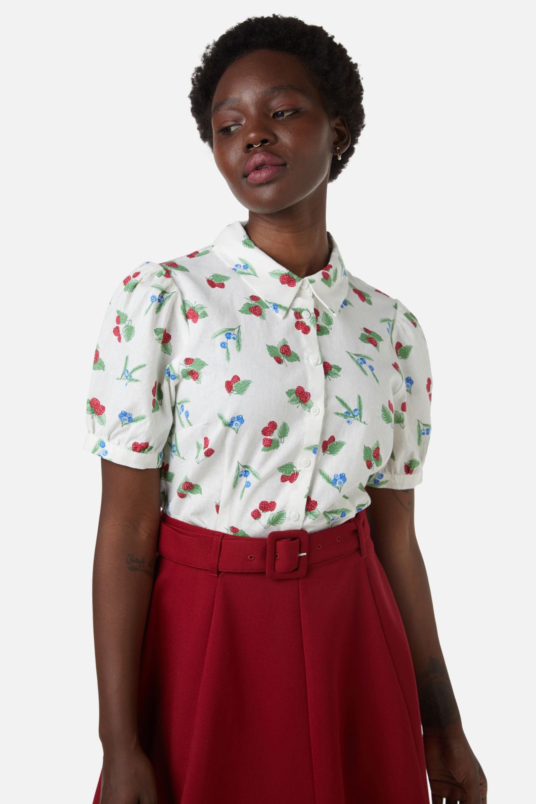 Princess Highway - Berry Blouse - cream