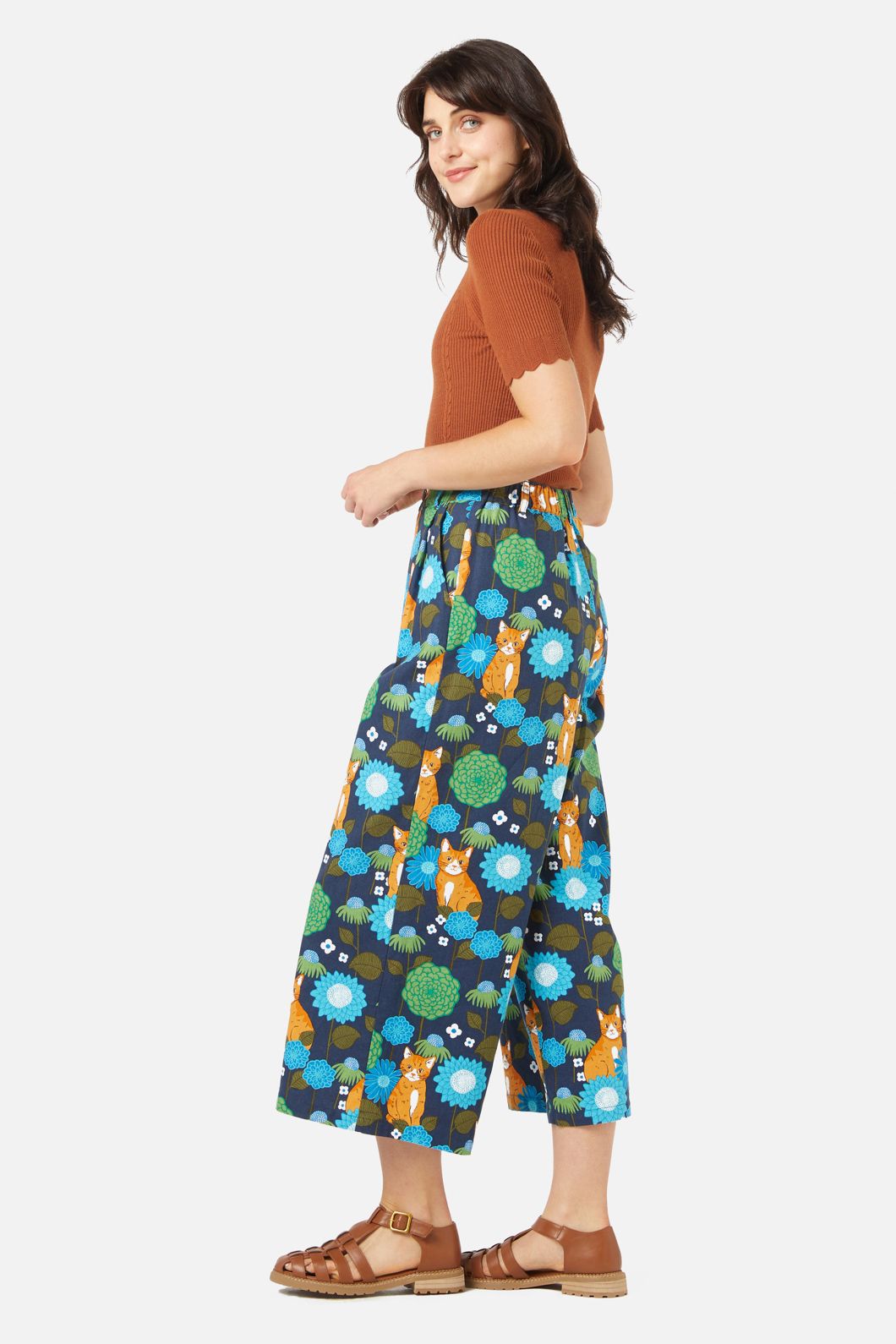 Princess Highway - Cute Cat Culotte - navy