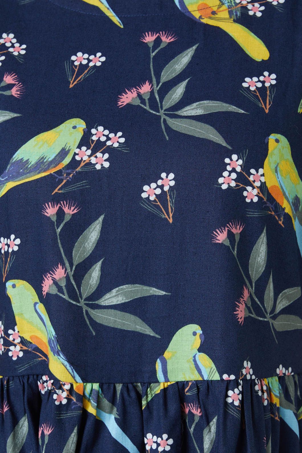 Princess Highway - Parrot Smock Dress - navy