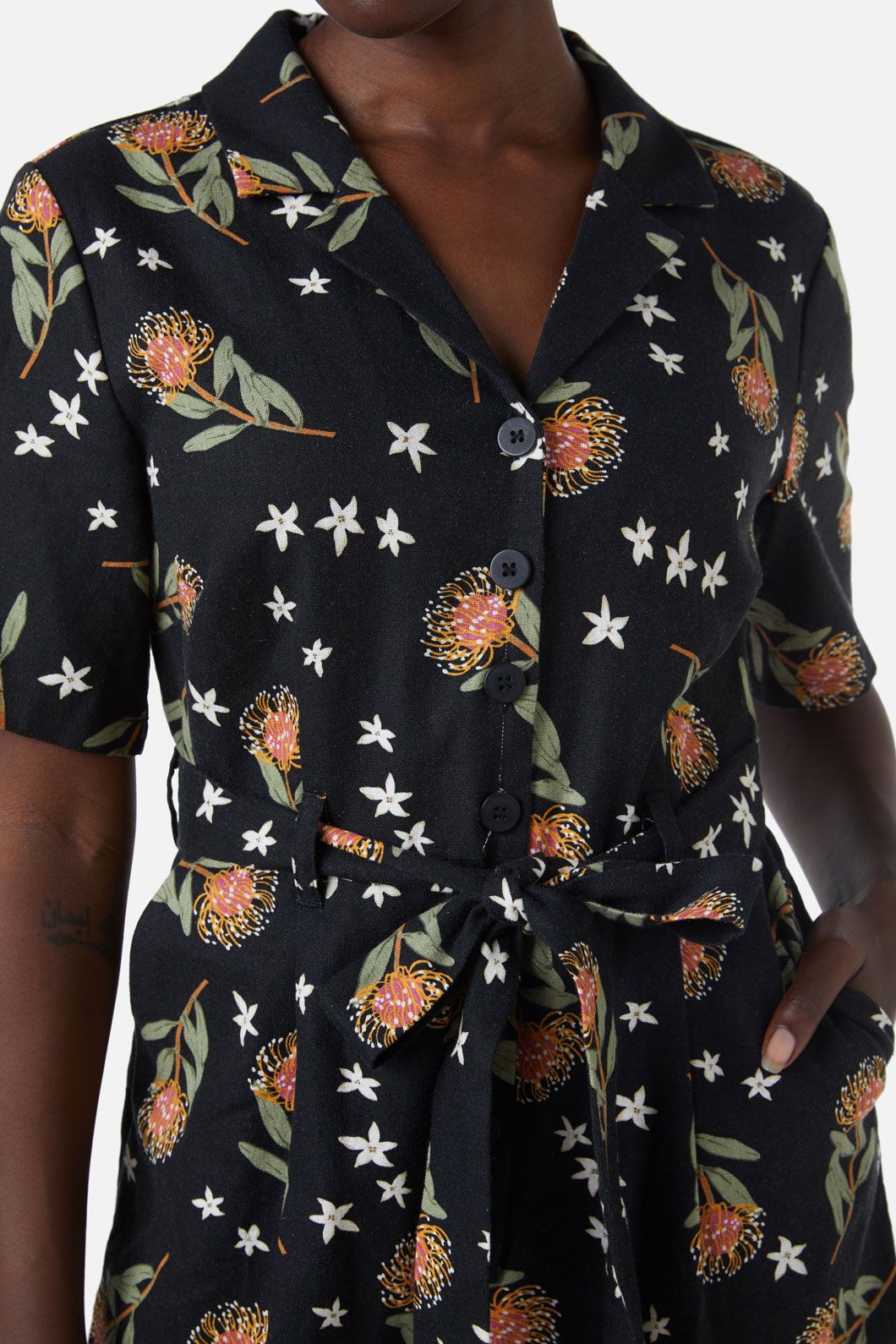 Princess Highway - Protea Jumpsuit - black