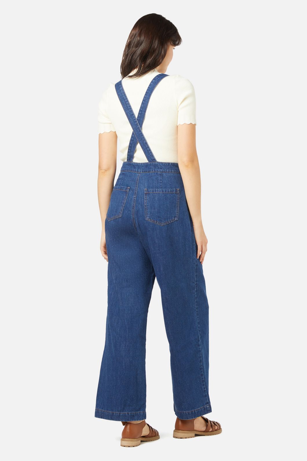 Princess Highway - Cat Embroidered Overall - dark-denim