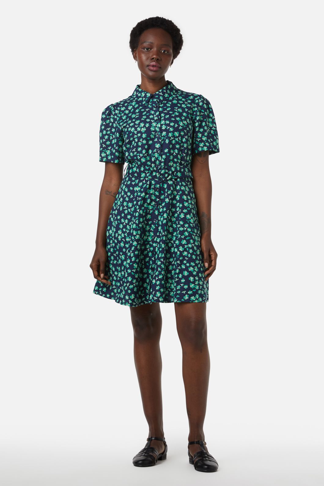 Princess Highway - Mille Fleur Shirt Dress - navy