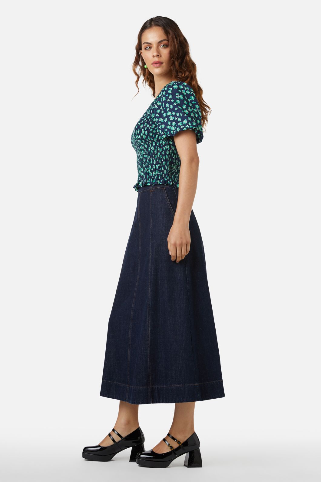 Princess Highway - Mille Fleur Top - navy
