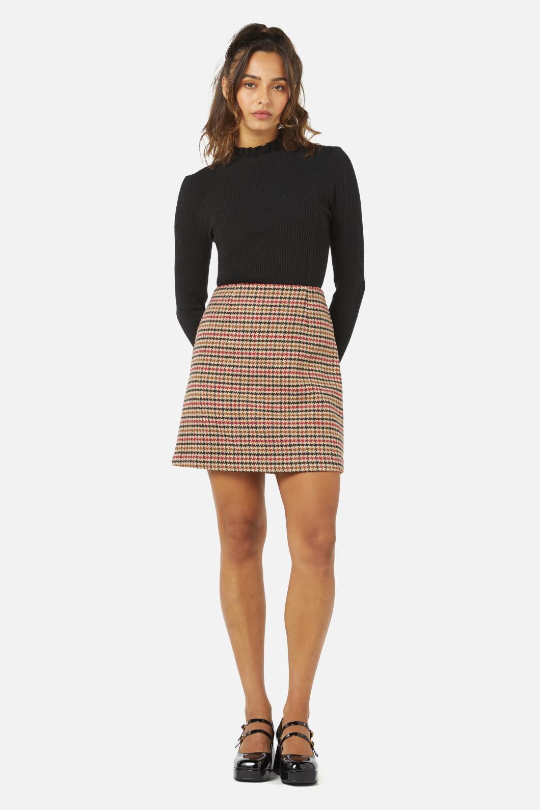 Princess Highway - Bennett Skirt - tan-check