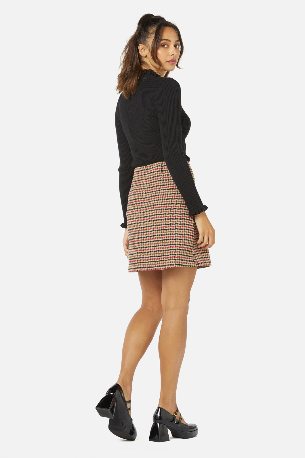 Princess Highway - Bennett Skirt - tan-check