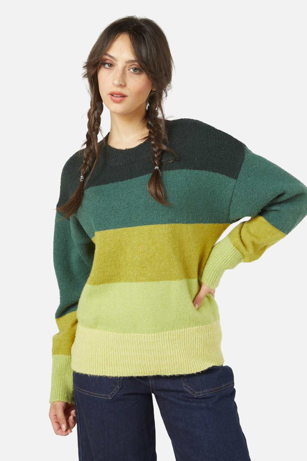 Princess Highway - Iona Stripe Sweater - green