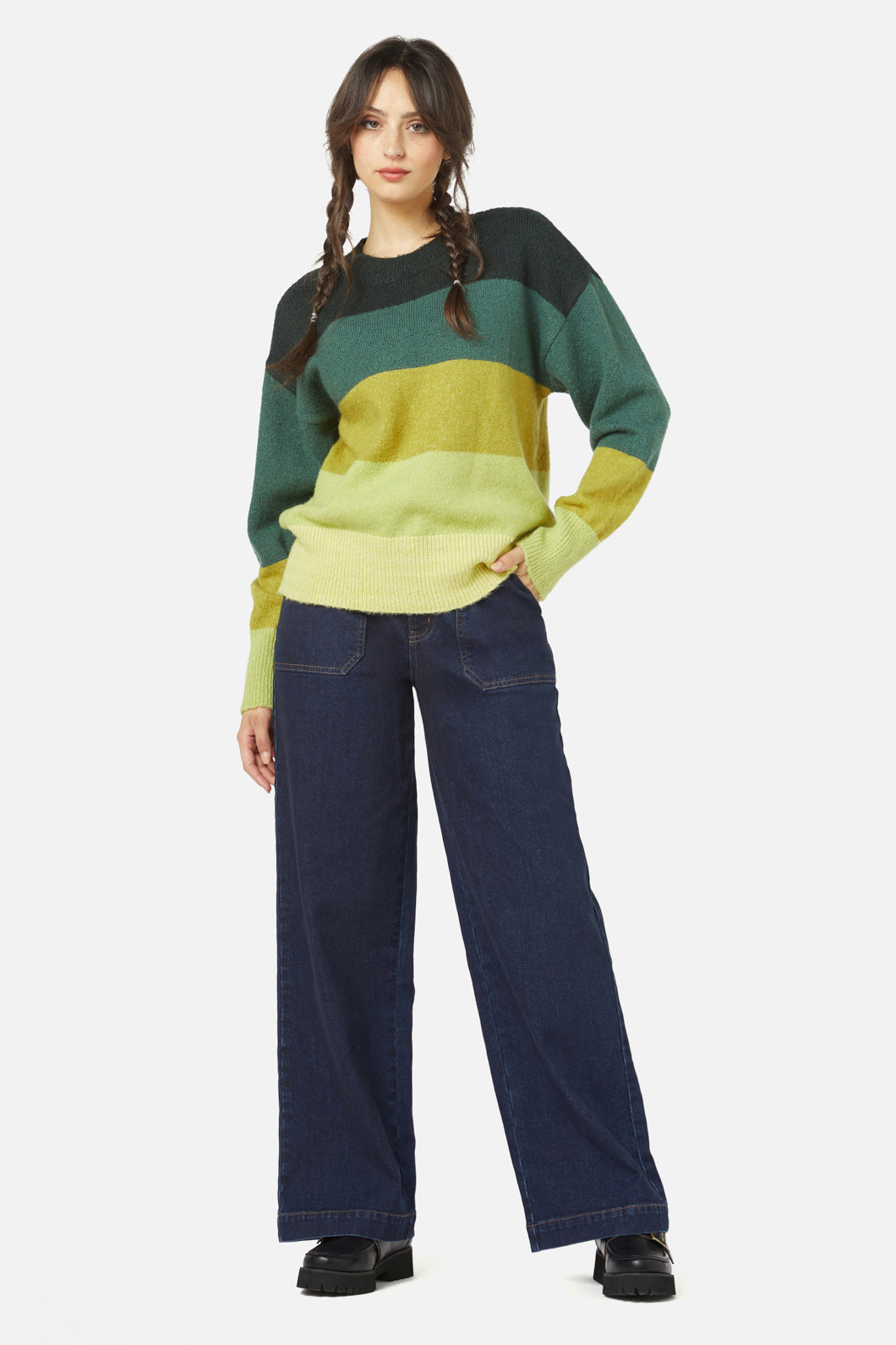 Princess Highway - Iona Stripe Sweater - green