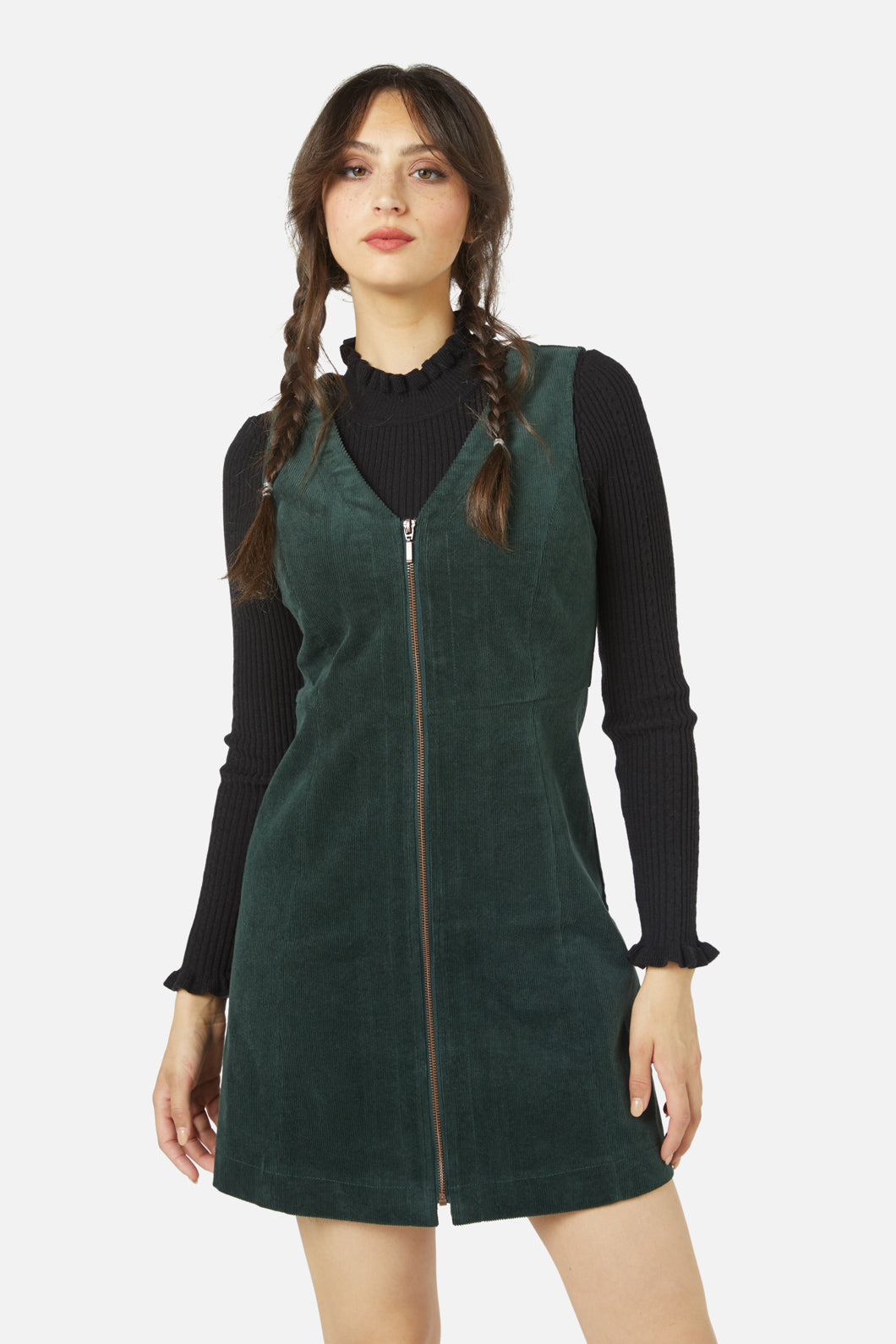 Princess Highway - Honey Cord Pinny - deep-green