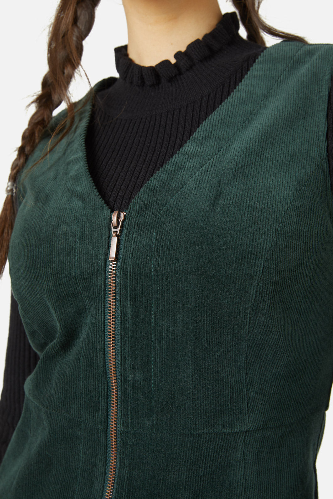 Princess Highway - Honey Cord Pinny - deep-green