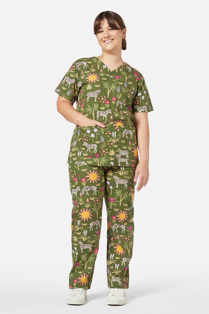 Zebra Safari Scrub Set Dangerfield