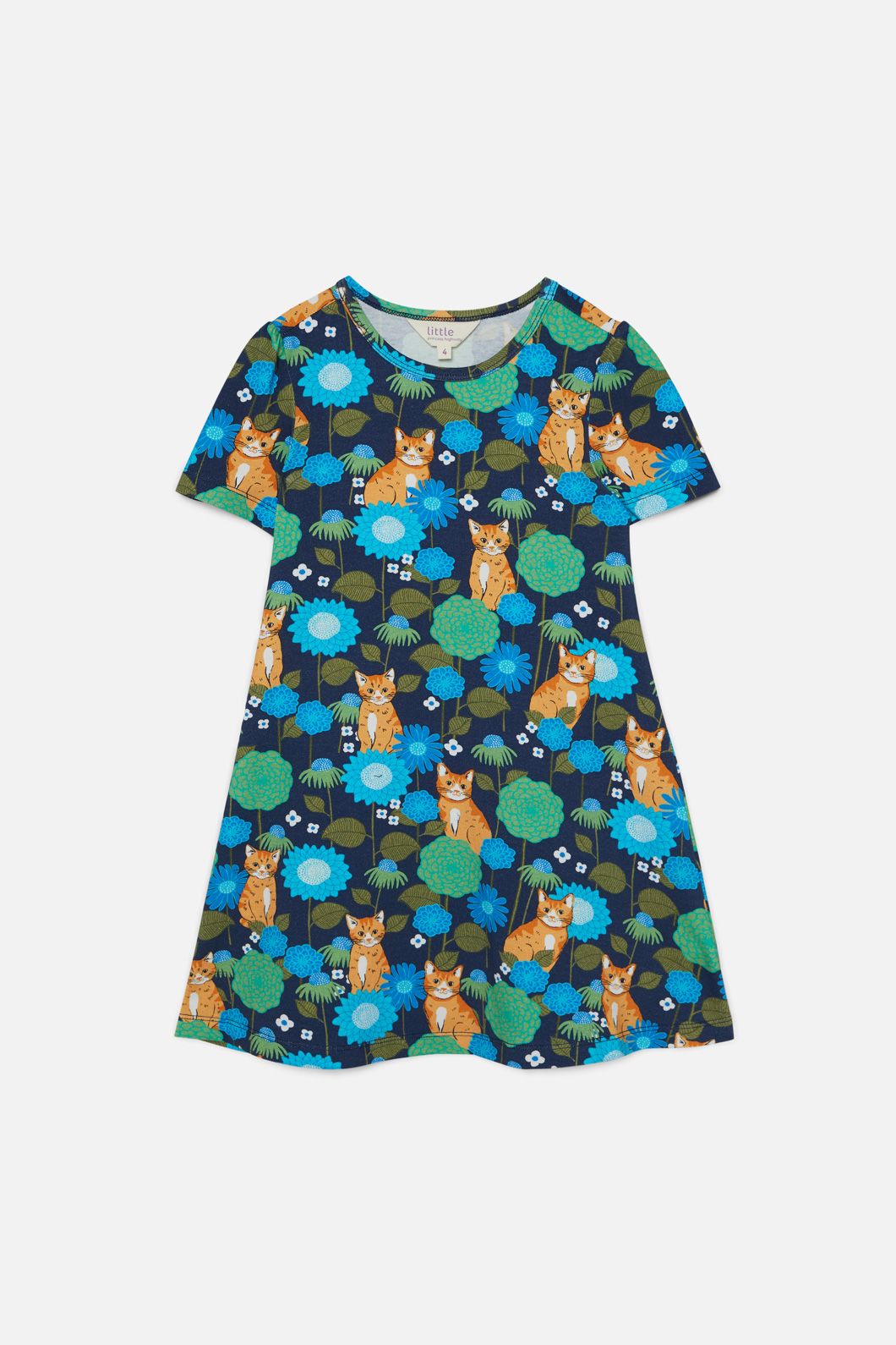 Princess Highway Kids - Meadow Cat Kids Dress - navy
