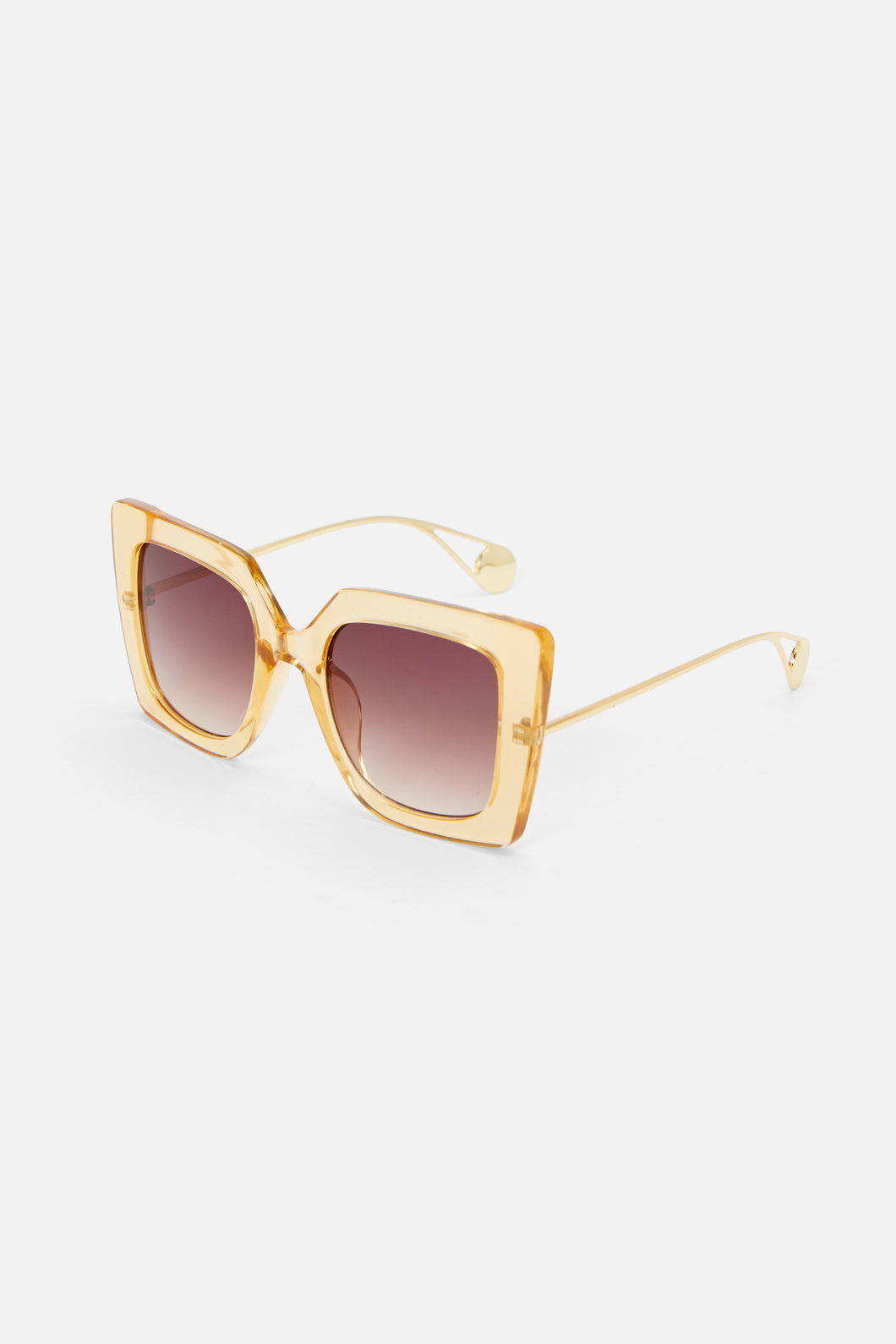 Princess Highway - Retro Square Sunglasses - champagne