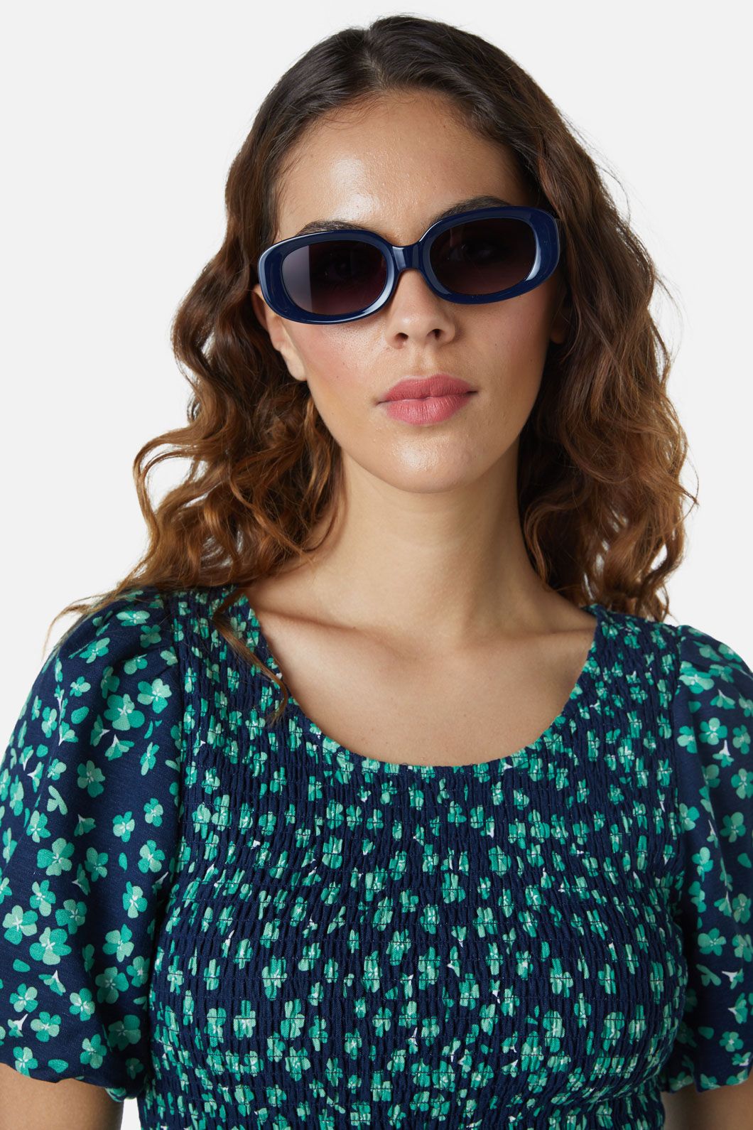 Princess Highway - Oval Sunglasses - navy