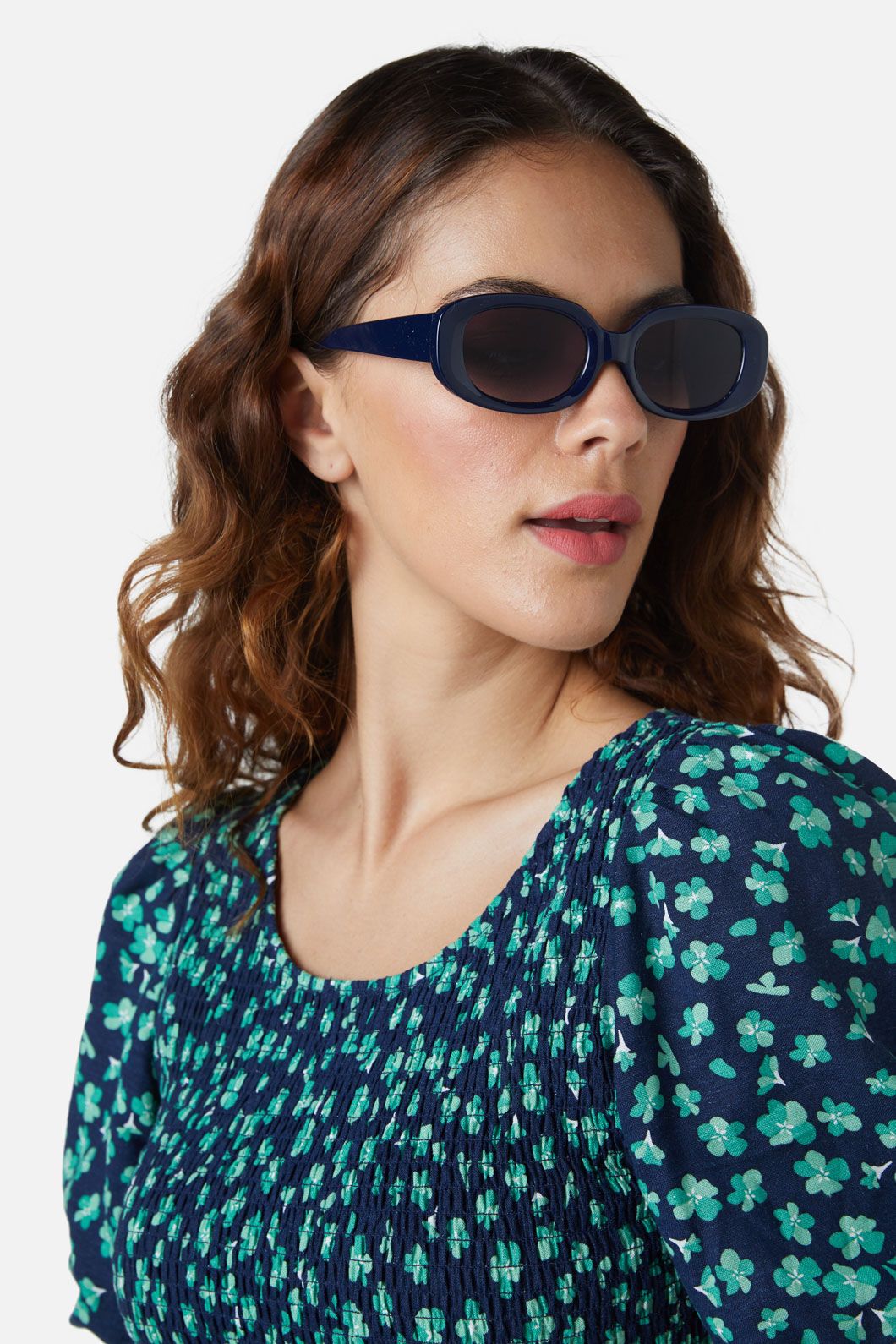 Princess Highway - Oval Sunglasses - navy