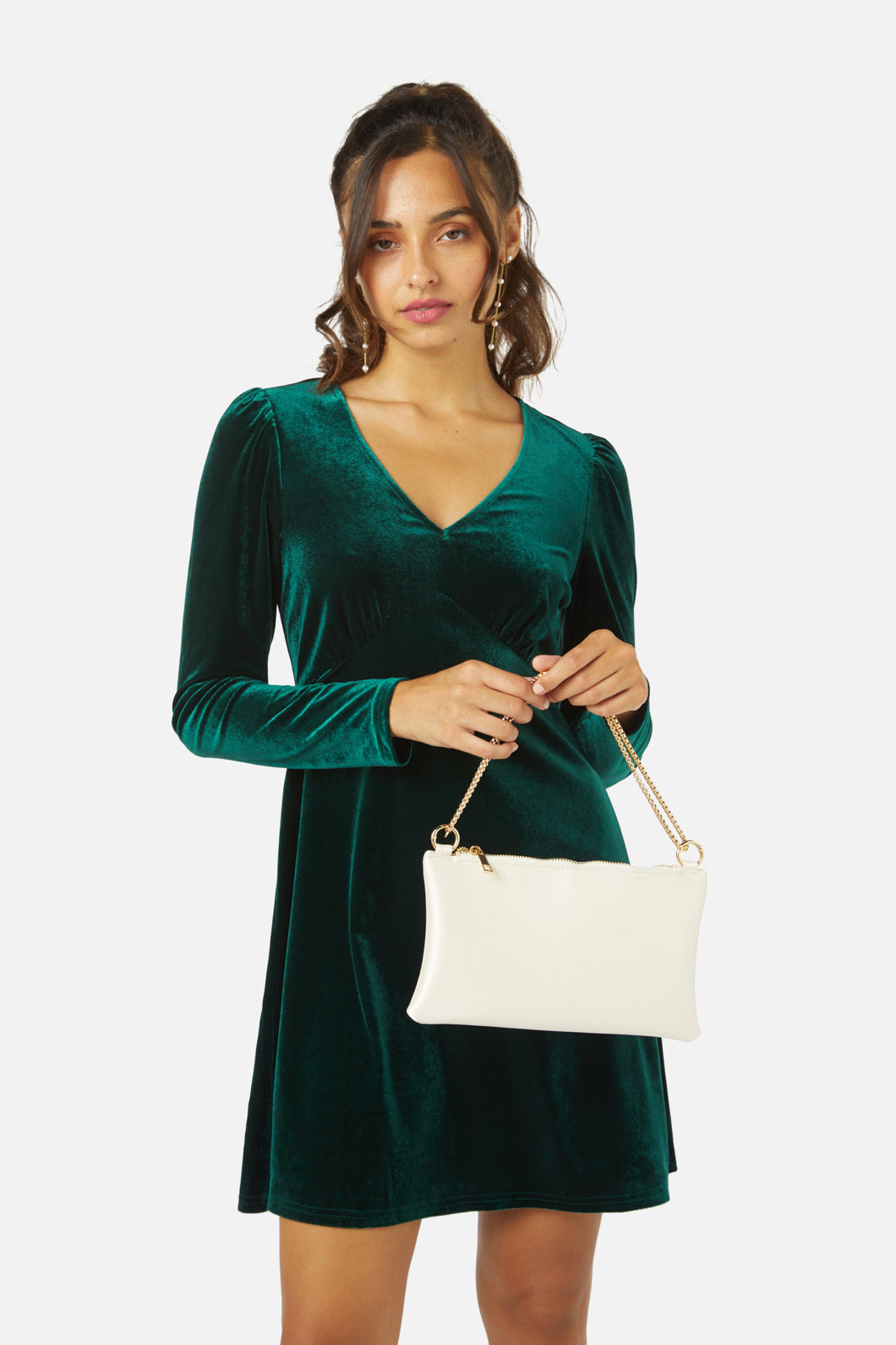 Princess Highway - Satin Clutch Bag - gold