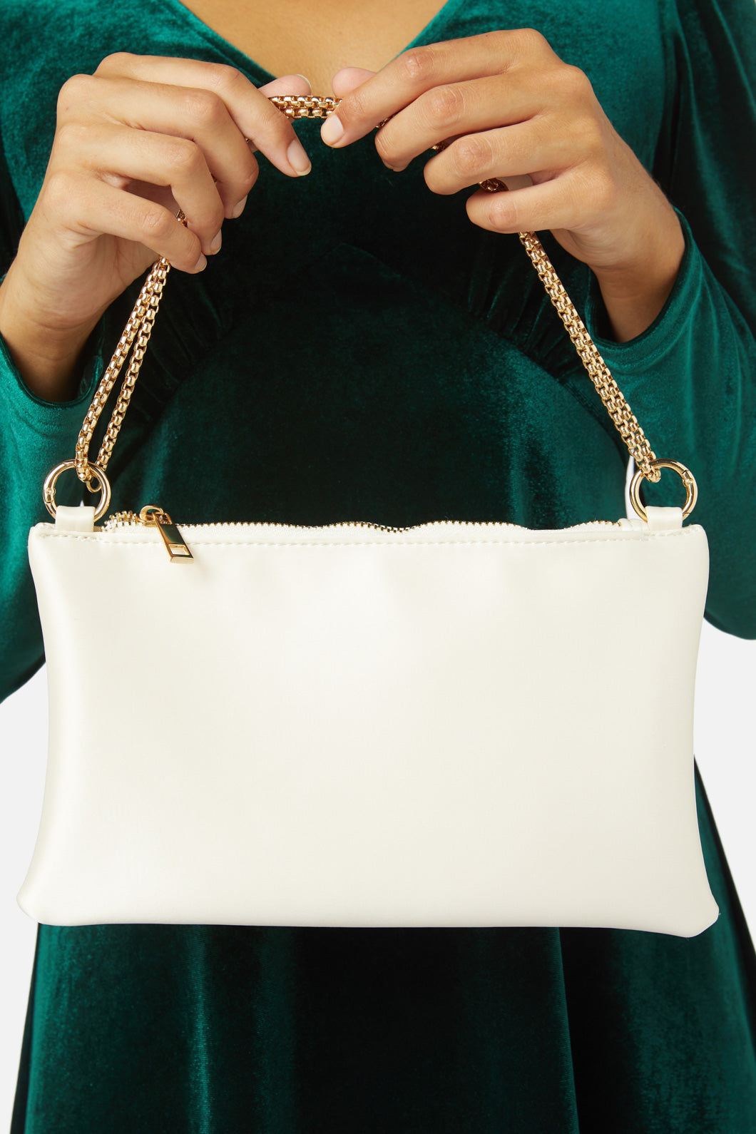 Princess Highway - Satin Clutch Bag - gold