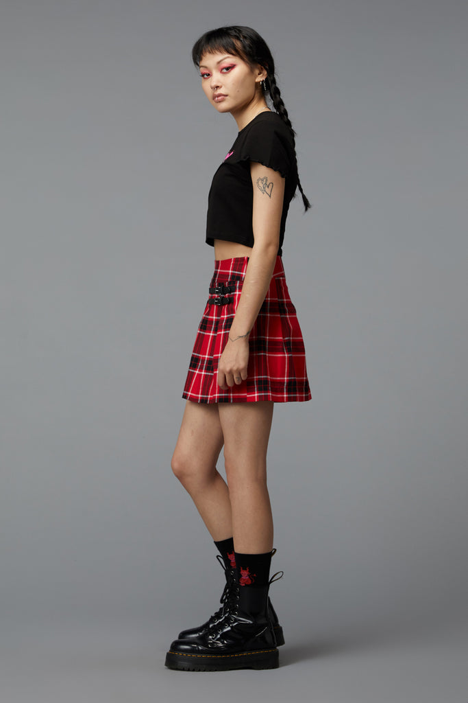 Piracy Punk Tartan Mini Skort