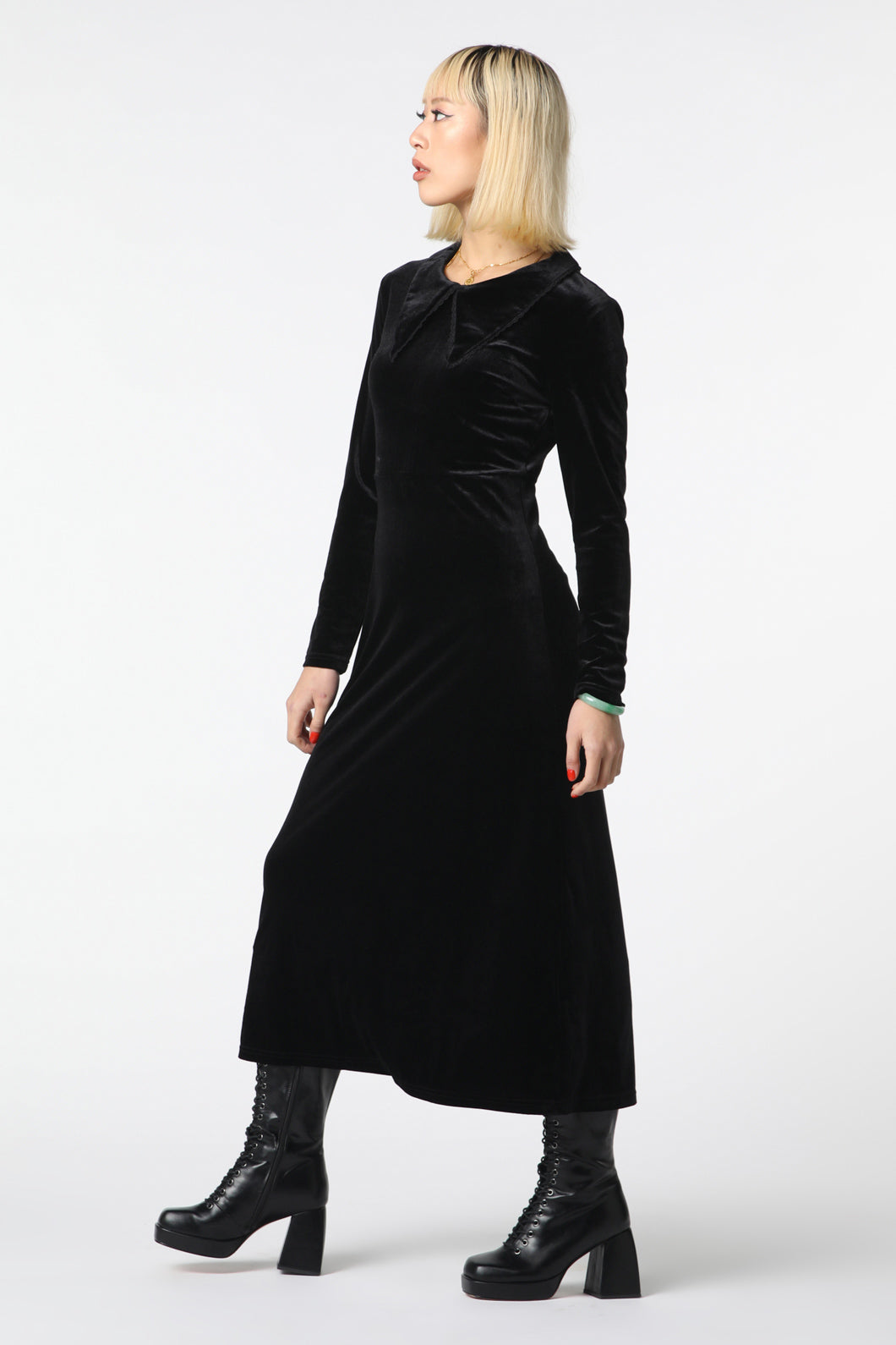 Gothic bell hot sale sleeve dress