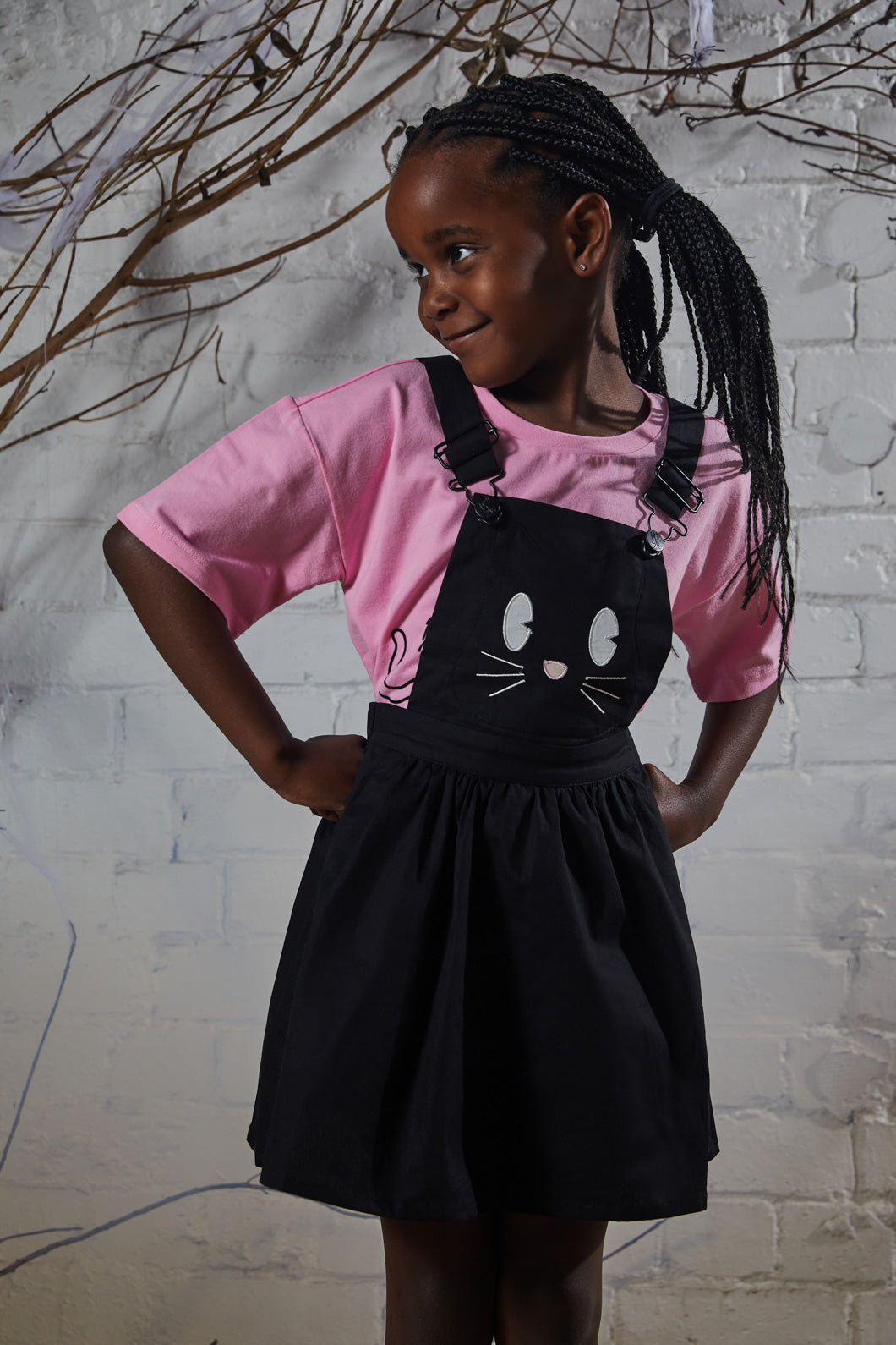 Kids shop black pinafore