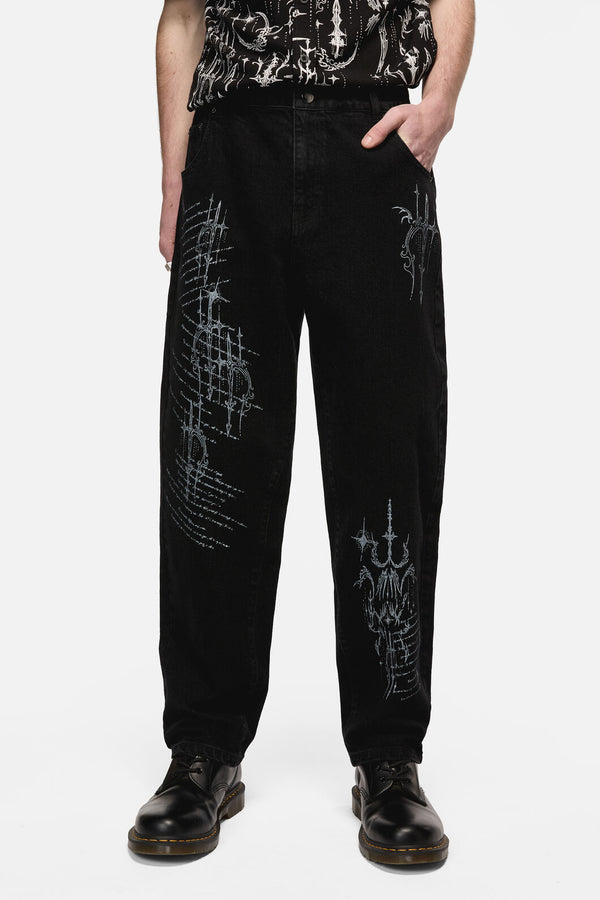 Black Friday - Sigil Straight Leg Jeans - grey