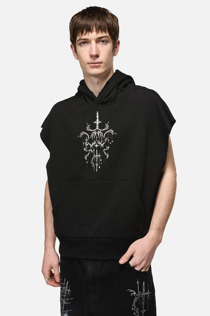 Black Friday - Tech Sleeveless Hoodie - black
