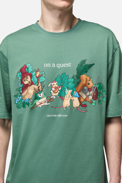 Black Friday - On A Quest Print Tee - teal