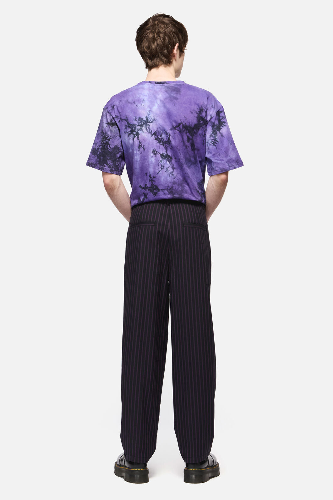 Black Friday - Sabrina Pin StripeSlimFitPants - purple-black