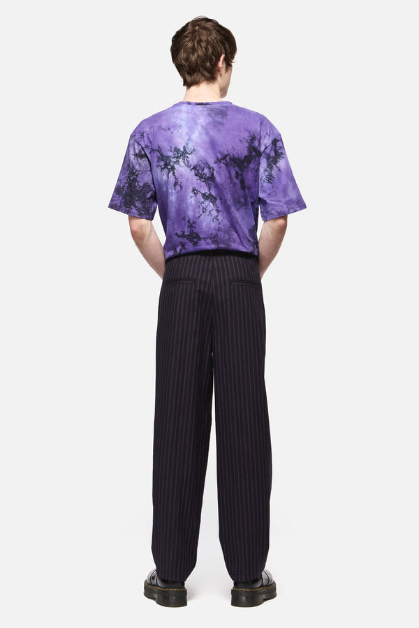 Black Friday - Sabrina Pin StripeSlimFitPants - purple-black