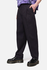 Black Friday - Sabrina Pin StripeSlimFitPants - purple-black