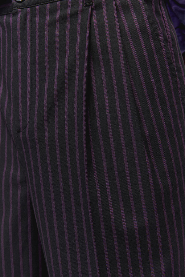 Black Friday - Sabrina Pin StripeSlimFitPants - purple-black