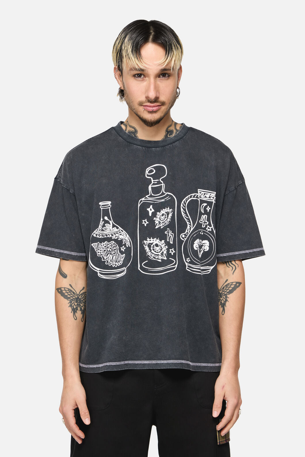 Black Friday - Spellbook Goth Relaxed Tee - grey