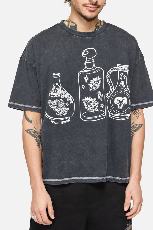 Black Friday - Spellbook Goth Relaxed Tee - grey