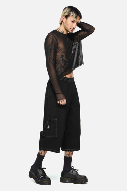 Black Friday - Vixi Relaxed Fit Denim Short - black