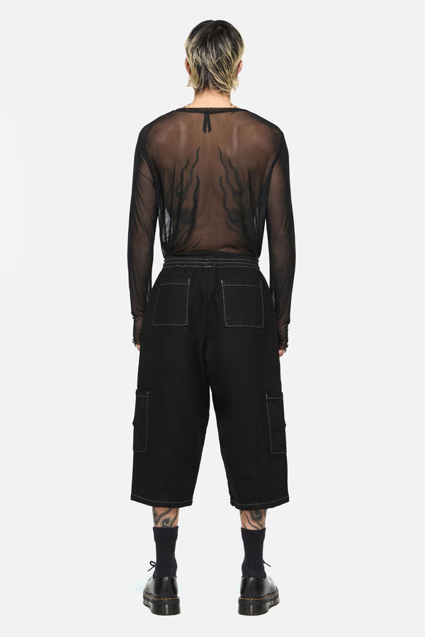 Black Friday - Vixi Relaxed Fit Denim Short - black