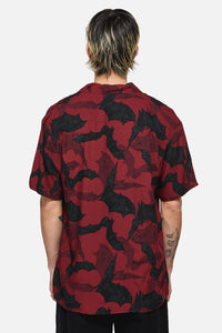 Black Friday - Batz Goth Short Sleeve Shirt - red