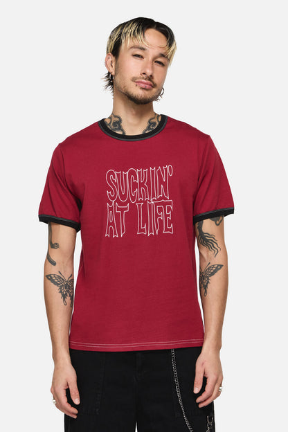 Black Friday - Suckin At Life Goth Tee - red