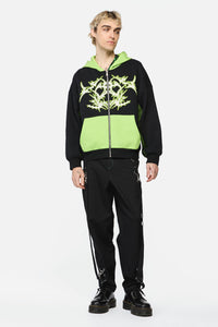 Black Friday - ShockToTheSystem ZipperHoodie - green-black